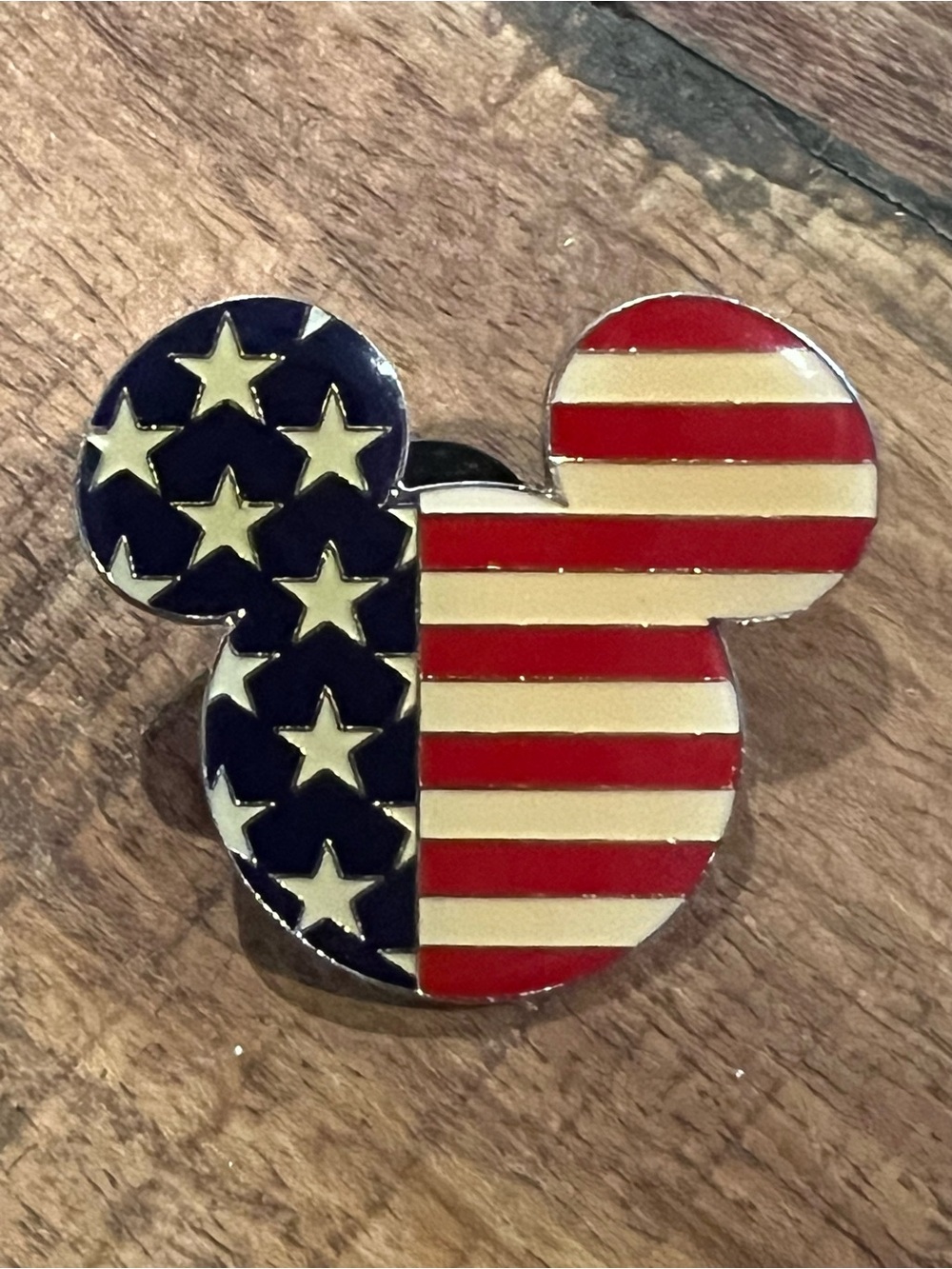 Disney Americana Mickey Mouse Pinback Ears September 11 Remembrance Flag